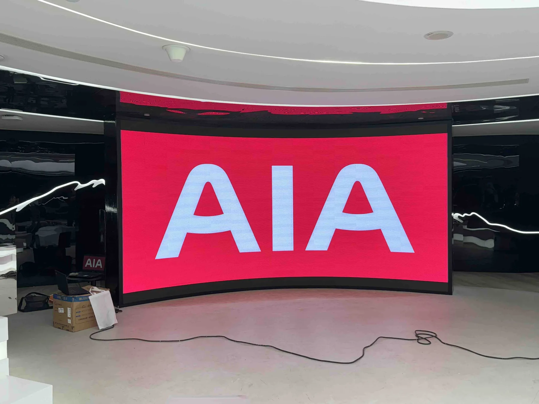 AIA large-format brand installation
